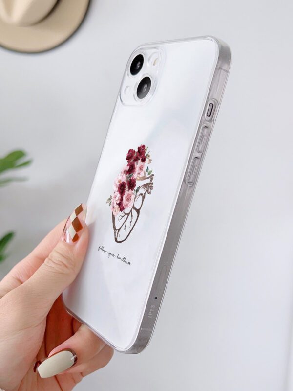 Coque De Téléphone Transparente Fleuri – Image 5