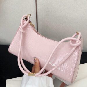 Sac à bandoulière à fermeture éclair minimaliste de couleur unie tendance et simple, sac croissant, sac à bandoulière à fermeture éclair, porte-monnaie de couleur unie, sac bordeaux et cadeau idéal pour le Nouvel An, sac bordeaux à la mode