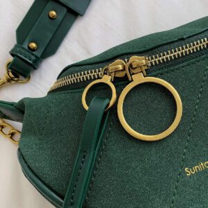 Sac de poitrine casual pour femmes de conception simple et de couleur unie, accessoire tendance assorti pour l'automne/l'hiver avec finition mate et élégante