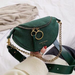 Sac de poitrine casual pour femmes de conception simple et de couleur unie, accessoire tendance assorti pour l'automne/l'hiver avec finition mate et élégante