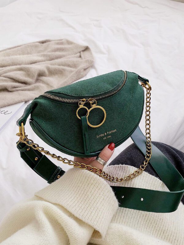 Sac de poitrine casual pour femmes de conception simple et de couleur unie, accessoire tendance assorti pour l'automne/l'hiver avec finition mate et élégante – Image 10