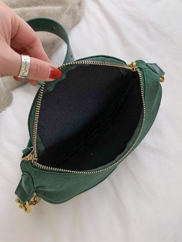 Sac de poitrine casual pour femmes de conception simple et de couleur unie, accessoire tendance assorti pour l'automne/l'hiver avec finition mate et élégante – Image 13