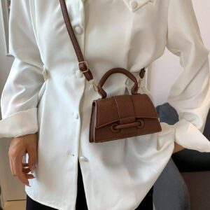 Sac Carré Petit Et Charmant À La Mode Classique À Tenue À La Main Et À Bandoulière