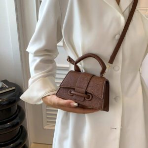 Sac Carré Petit Et Charmant À La Mode Classique À Tenue À La Main Et À Bandoulière