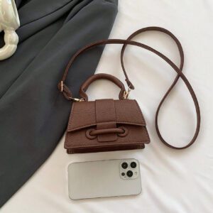 Sac Carré Petit Et Charmant À La Mode Classique À Tenue À La Main Et À Bandoulière
