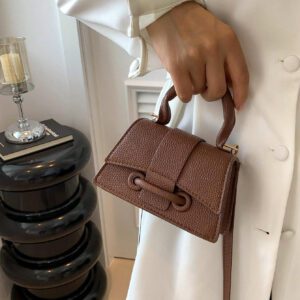 Sac Carré Petit Et Charmant À La Mode Classique À Tenue À La Main Et À Bandoulière