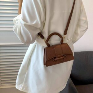 Sac Carré Petit Et Charmant À La Mode Classique À Tenue À La Main Et À Bandoulière