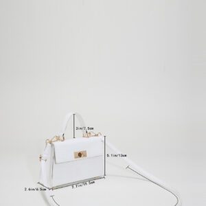 Sac Carré À Rabat D'empreinte De Crocodile Pour Femmes, Débutants Et Travailleurs Blancs, Pour Fille Et Femme.parfait Pour Le Bureau, Le Travail, Les Affaires Et Le Transport En Commun.
