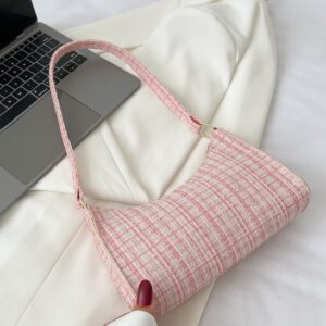 Sac à main motif à carreaux, sac à bandoulière minimaliste, décontracté léger, portable pour les femmes, les débutantes et les employés de bureau, pour les cadeaux d'enseignants, pour les filles, pour les sacs cadeaux pour femmes, le travail, les , les déplacements, les achats de la Saint-Valentin