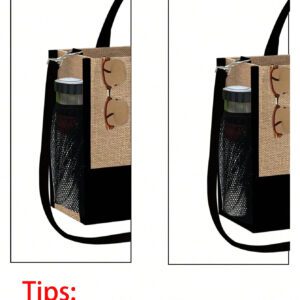 Sac fourre-tout de plage pour femmes, sac en canevas pour accessoires de plage, convient pour le mariage, l'anniversaire, les vacances, est un excellent cadeau pour les femmes, les mères, les enseignants, les amis, les demoiselles d'honneur, les étudiants, la rentrée scolaire, grand sac, sac de voyage pour les vacances, le week-end, les courts séjours, cadeau d'anniversaire personnalisé pour l'ami, elle, avec écharpe