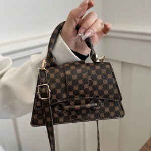 Sac à main carré petit et décontracté avec cordon de serrage et fermoir tendance