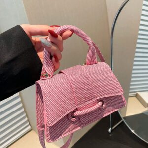 Sac à main carré petit et décontracté avec cordon de serrage et fermoir tendance