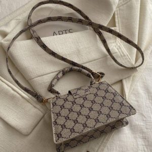 Sac à main carré petit et décontracté avec cordon de serrage et fermoir tendance