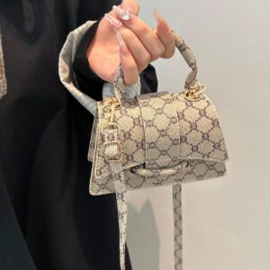 Sac à main carré petit et décontracté avec cordon de serrage et fermoir tendance