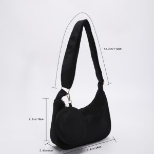 Sac à bandoulière à la mode de forme de croissant de couleur unicolore avec sangle réglable pour femmes, peut être utilisé comme sac à bandoulière ou sac à épaule, polyvalent pour tenues décontractées ou professionnelles