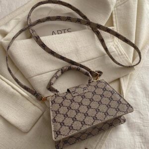 Sac à main carré petit et décontracté avec cordon de serrage et fermoir tendance