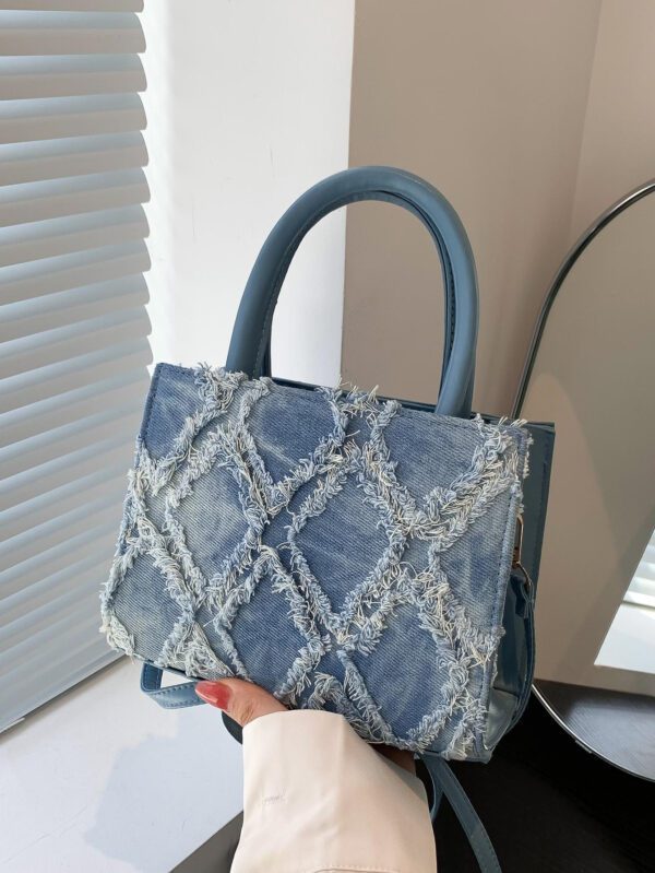 Sac Fourre-Tout À La Mode Franges Avec Réglable Bretelles – Image 2
