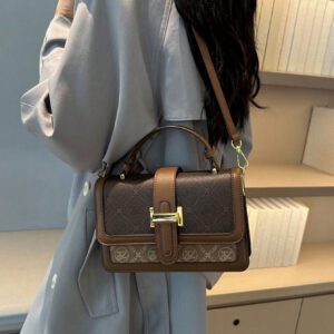 Sac fourre-tout vintage de grande capacité, sac à bandoulière de luxe en PU, sac à main et sac à main décontracté classique pour femme, sac tendance pour femme, sac d'inspiration rétro simple pour femme