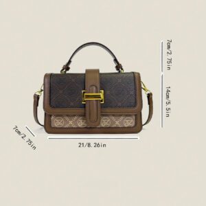 Sac fourre-tout vintage de grande capacité, sac à bandoulière de luxe en PU, sac à main et sac à main décontracté classique pour femme, sac tendance pour femme, sac d'inspiration rétro simple pour femme