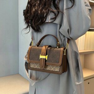 Sac fourre-tout vintage de grande capacité, sac à bandoulière de luxe en PU, sac à main et sac à main décontracté classique pour femme, sac tendance pour femme, sac d'inspiration rétro simple pour femme