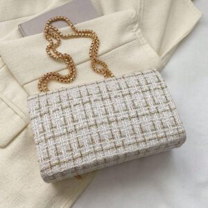 Sac Carré À Carreaux À Rabat Chaîne
