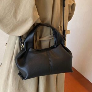 Sac à main élégant pour femmes, sac fourre-tout élégant, design nuage et boulette, noir, sac tendance pour femmes élégantes