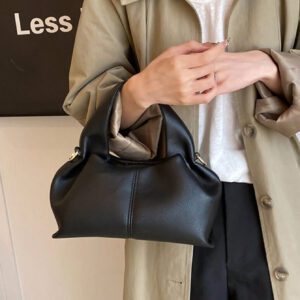 Sac à main élégant pour femmes, sac fourre-tout élégant, design nuage et boulette, noir, sac tendance pour femmes élégantes