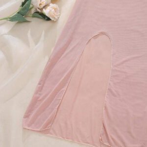 Ning xue yan ying 2 pièces/Ensemble Lingerie sexy pour femme, robe longue transparente à bretelles détachables ultra fine, ensemble de nuisette longue fendue élégante et de vêtement de nuit