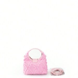 Sac hobo mini léger et casual chic. Bordure brute rose à fermoir torsadé à la mode. Parfait pour la vie quotidienne des adolescentes, des femmes, des étudiantes, des débutants et des cols blancs. Idéal pour le bureau, l'université, le travail, les déplacements, l'extérieur, les voyages, les sorties, la Saint-Valentin