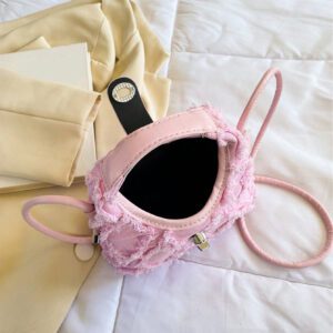 Sac hobo mini léger et casual chic. Bordure brute rose à fermoir torsadé à la mode. Parfait pour la vie quotidienne des adolescentes, des femmes, des étudiantes, des débutants et des cols blancs. Idéal pour le bureau, l'université, le travail, les déplacements, l'extérieur, les voyages, les sorties, la Saint-Valentin