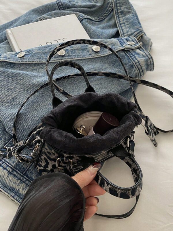 Mini sac à main seau mode pour femme motif crocodile – Image 7