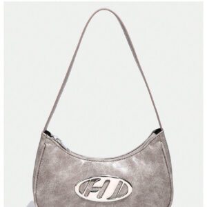 1 pièce Sac à bandoulière féminin à fermeture à glissière avec détail métallique vintage, à la mode pour un usage quotidien, funky et punk pour être porté dans la rue