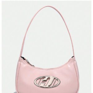 1 pièce Sac à bandoulière féminin à fermeture à glissière avec détail métallique vintage, à la mode pour un usage quotidien, funky et punk pour être porté dans la rue