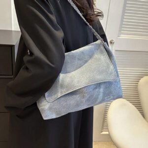 Sac Carré Rétro Minimaliste, 1 Pièce, Ouverture À Rabat, Sac À Bandoulière Avec Chaîne En Métal, Adapté À Un Usage Quotidien Décontracté Pour Les Déplacements Des Femmes