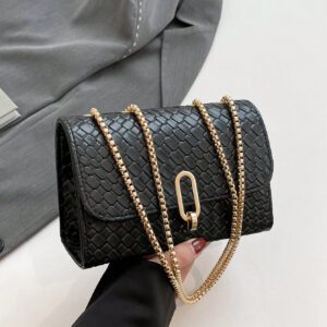 Un sac carré mini à rabat avec imprimé léopard rétro, un sac à bandoulière avec double chaîne en métal, ajustable en sac bandoulière, convient pour l'utilisation quotidienne des femmes et l'usage décontracté des étudiants, un sac tendance à imprimé léopard