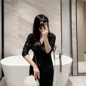 1 pièce Sac de soirée doré brillant de forme rectangulaire, sac à main de luxe élégant pour soirée formelle, convient pour robe de soirée, bal