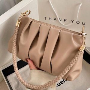 Sac vintage, sac d'hiver, sac à bandoulière en PU plissé à la mode, sac à main pour femmes, sac bandoulière, convient aux filles, étudiantes, employées de bureau, pour les déplacements, la tenue quotidienne, les loisirs, les courses, les voyages, les cadeaux