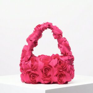 Sac de soirée élégant à motif rose, sac à main pour mariage et fête, porte-monnaie doux et délicat pour dame, cadeau de la Saint-Valentin pour les femmes (motif aléatoire)