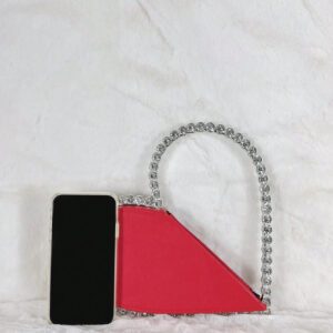 Nouveau sac de soirée de style classique de luxe pour femme. Élégant, polyvalent et à la mode, avec un design de sac à main en forme de cœur orné de strass. Peut contenir du rouge à lèvres, de la monnaie, un téléphone portable. Convient pour les fêtes, dîners, danses, mariages.