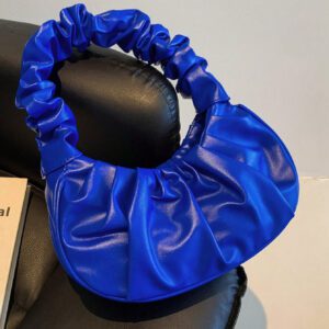 Nouveau sac nuage de grande valeur et à la mode, petit sac plissé à épaule unicolore, sac à main polyvalent à couleur unie pour femmes, sac à main à couleur unie pour femmes
