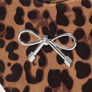 ROMWE Kawaii Sac bandoulière croisé élégant à motif léopard en forme de cœur