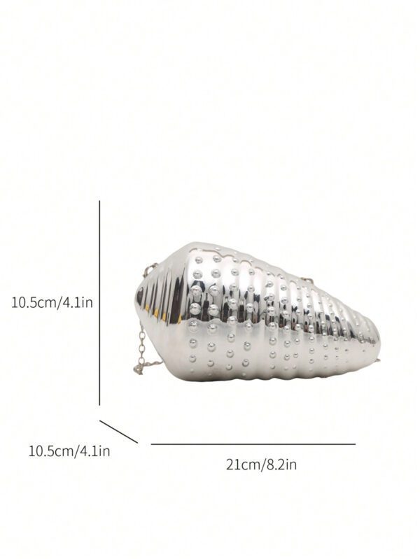 Petit sac personnalisé et créatif pour femmes, nouveau design de niche européen et américain tendance 2024. Sac bandoulière polyvalent en acrylique avec motif de coquillage – Image 4