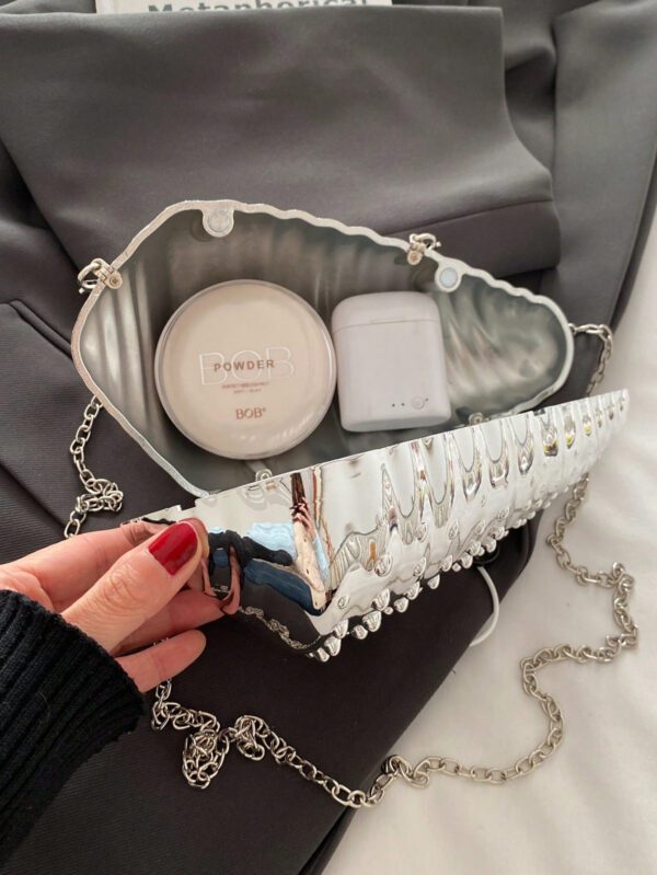 Petit sac personnalisé et créatif pour femmes, nouveau design de niche européen et américain tendance 2024. Sac bandoulière polyvalent en acrylique avec motif de coquillage – Image 5