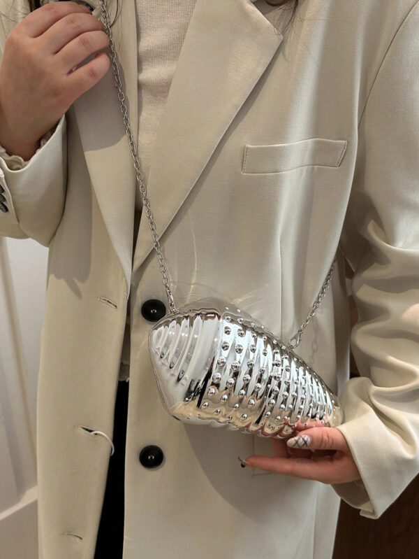 Petit sac personnalisé et créatif pour femmes, nouveau design de niche européen et américain tendance 2024. Sac bandoulière polyvalent en acrylique avec motif de coquillage – Image 6