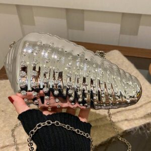 Petit sac personnalisé et créatif pour femmes, nouveau design de niche européen et américain tendance 2024. Sac bandoulière polyvalent en acrylique avec motif de coquillage