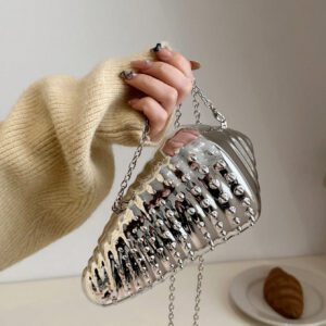 Petit sac personnalisé et créatif pour femmes, nouveau design de niche européen et américain tendance 2024. Sac bandoulière polyvalent en acrylique avec motif de coquillage