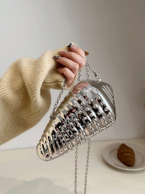 Petit sac personnalisé et créatif pour femmes, nouveau design de niche européen et américain tendance 2024. Sac bandoulière polyvalent en acrylique avec motif de coquillage – Image 10