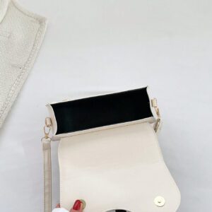 Sac À Bandoulière En Demi-cercle À Boucle De Ceinture En Tissu Pu Pour Femmes, Simple, À La Mode Et Multifonctionnel