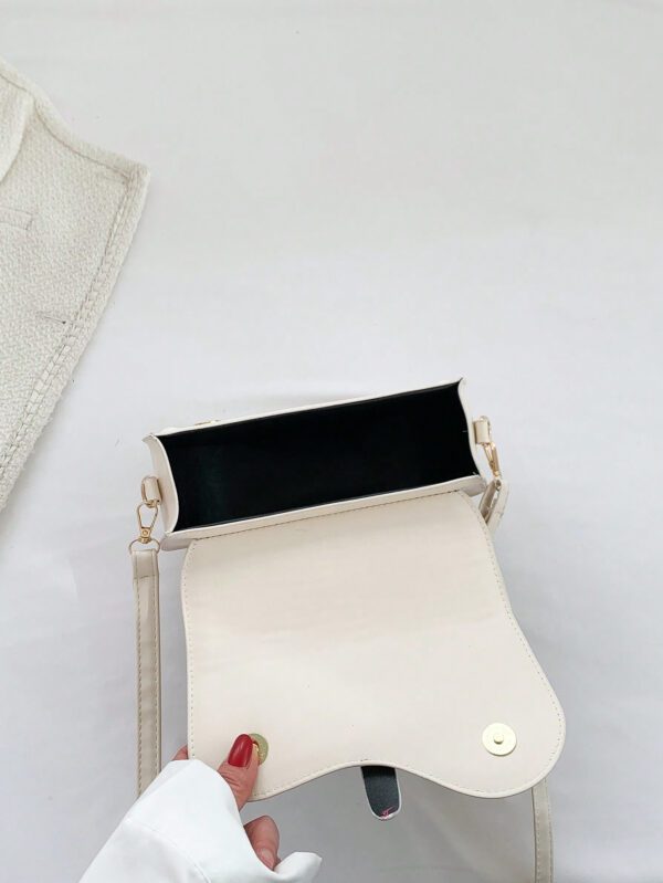 Sac À Bandoulière En Demi-cercle À Boucle De Ceinture En Tissu Pu Pour Femmes, Simple, À La Mode Et Multifonctionnel – Image 14