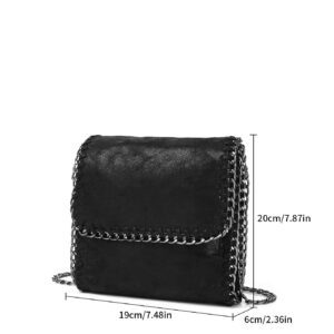 Sac carré léger et décontracté avec mini coutures avec chaîne à rabat pour adolescentes, femmes, étudiantes, recrues et cols blancs. Parfait pour le bureau, l'université, le travail, les affaires, les déplacements, l'extérieur, les voyages, les sorties.